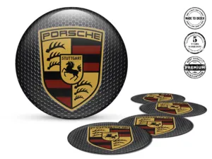 Porsche Adesivo Cupola Logo Emblemi Ruota Stilosi